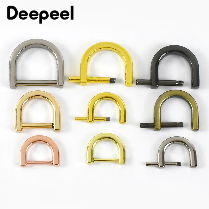 4/10Pcs 10/12/15/20mm Metal Bag D Ring Removable Buckles Handbag Strap Bags Chain Clasp Hook Backpack Hanger DIY Accessories