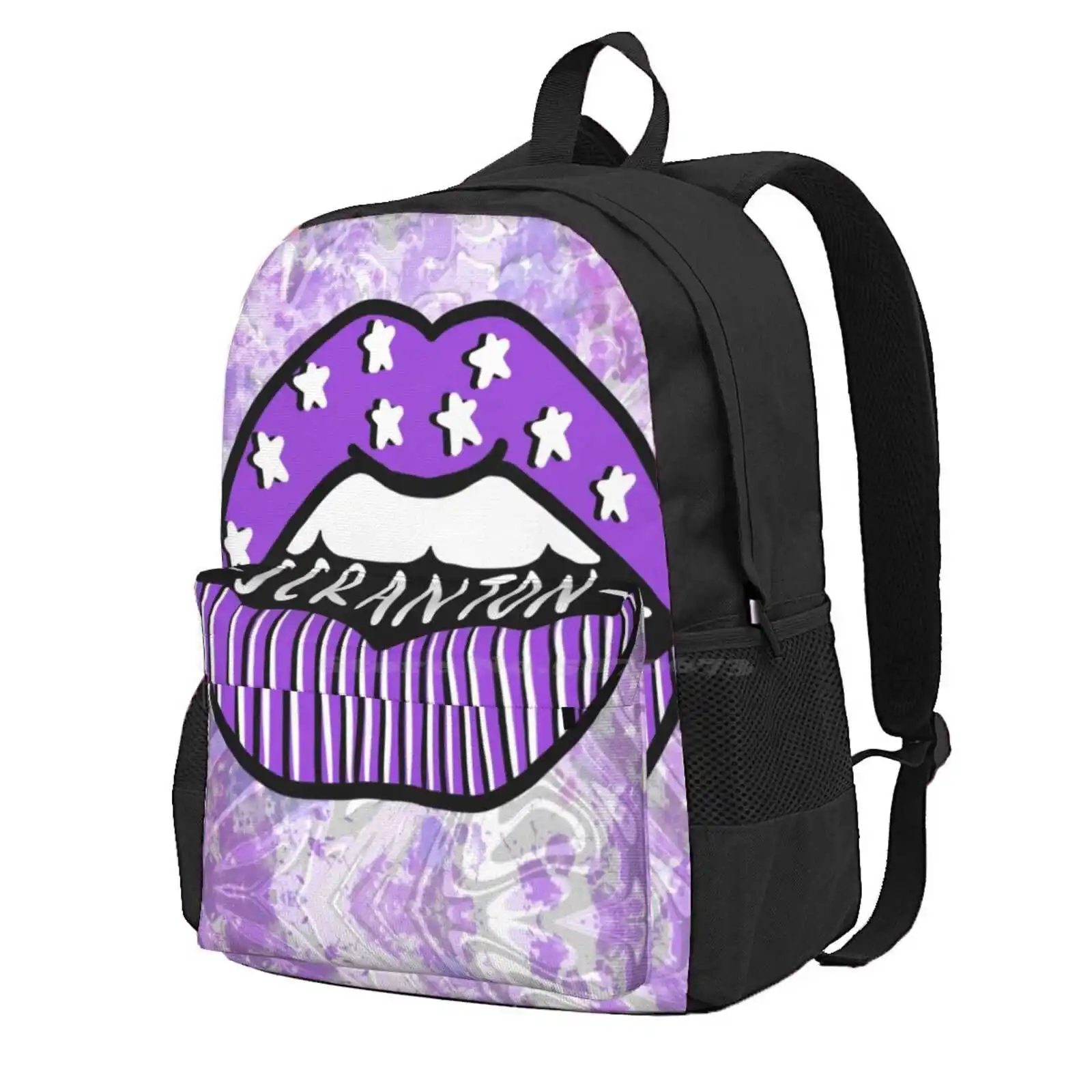 

Горячая Распродажа, школьный рюкзак University Of Scranton Lips, модные сумки, Tyedye Scranton Royals University Uofs Lips Stars, фиолетовый