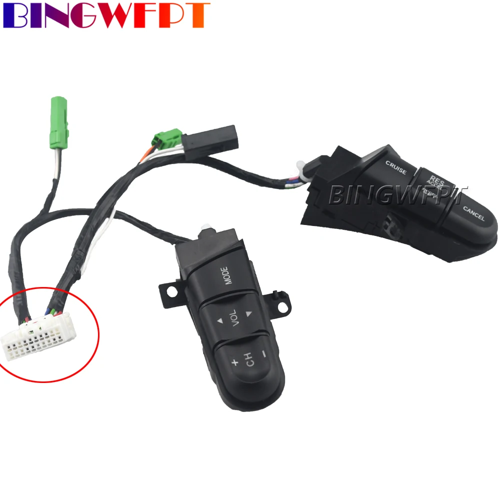 Green Backlight NEW Steering Wheel Audio Control Switch Button 36770-SNA-B12 For Honda Civic 2006 2007 2008 2009 2010 2011