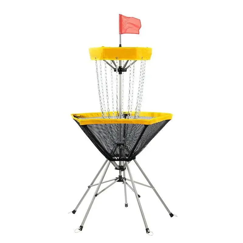 Golf folding frisbee game frisbee rack outdoor sporting goods competitive frisbee basket chain iron frame