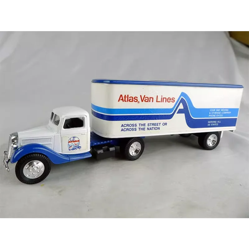 

Литой под давлением ERTL масштаб 1:43 Atlas Van Line Ford контейнер модель автомобиля из сплава Коллекционная игрушка в подарок сувенир дисплей орнамент