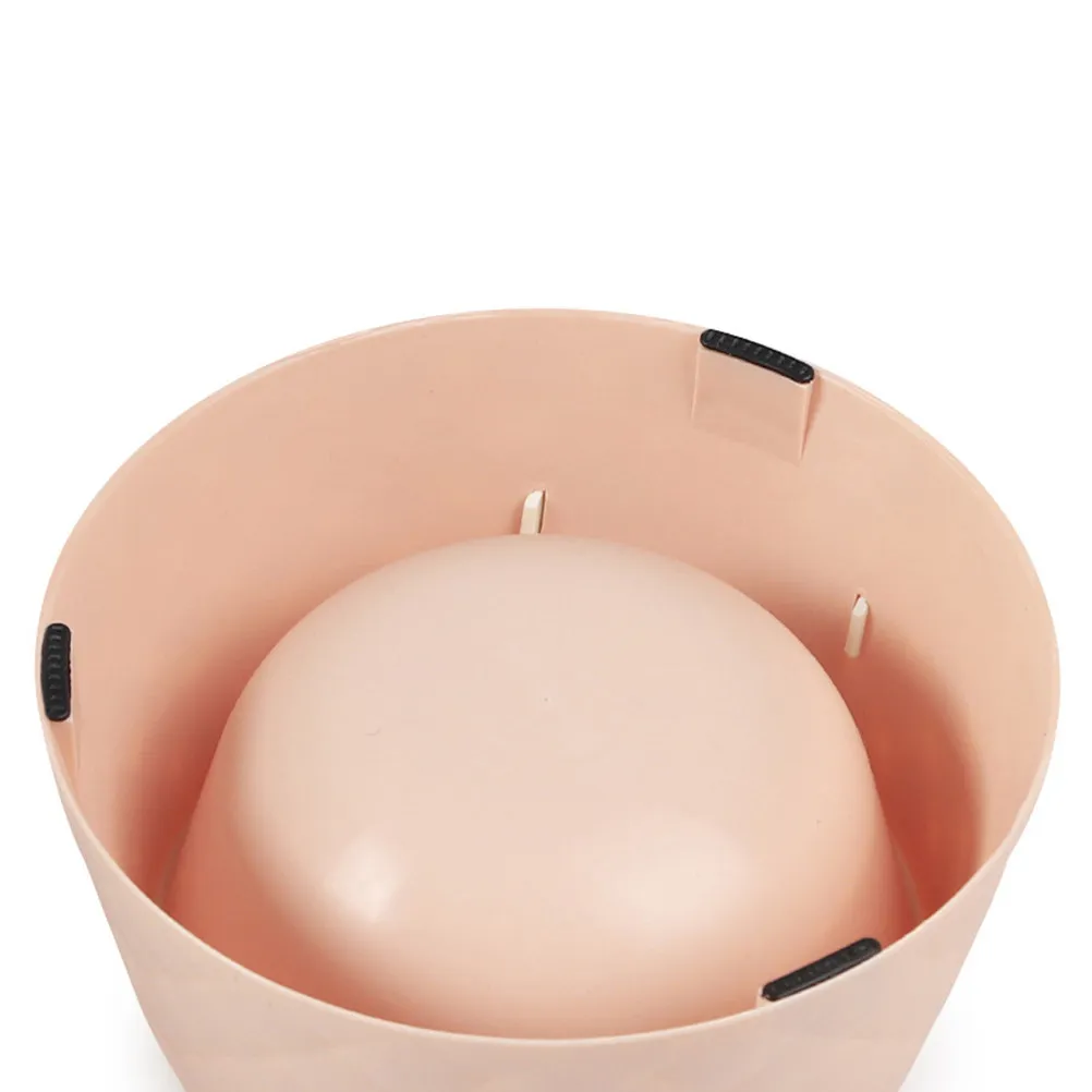 2Pcs Pet Cat Dog Bowl Food Grade Plastic Bow Decor Round Feeder Cute Food Dish Easy Clean Portable Pet Feeding Bowl Pink