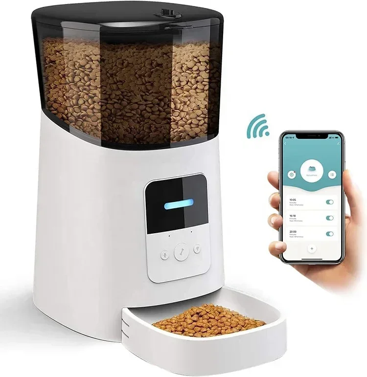 New Arrival 6L Automatic Pet Feeder Automatic Cat Feeder with APP Control Automatic Dog Feeder Low Food Sensor and Voice Recorde