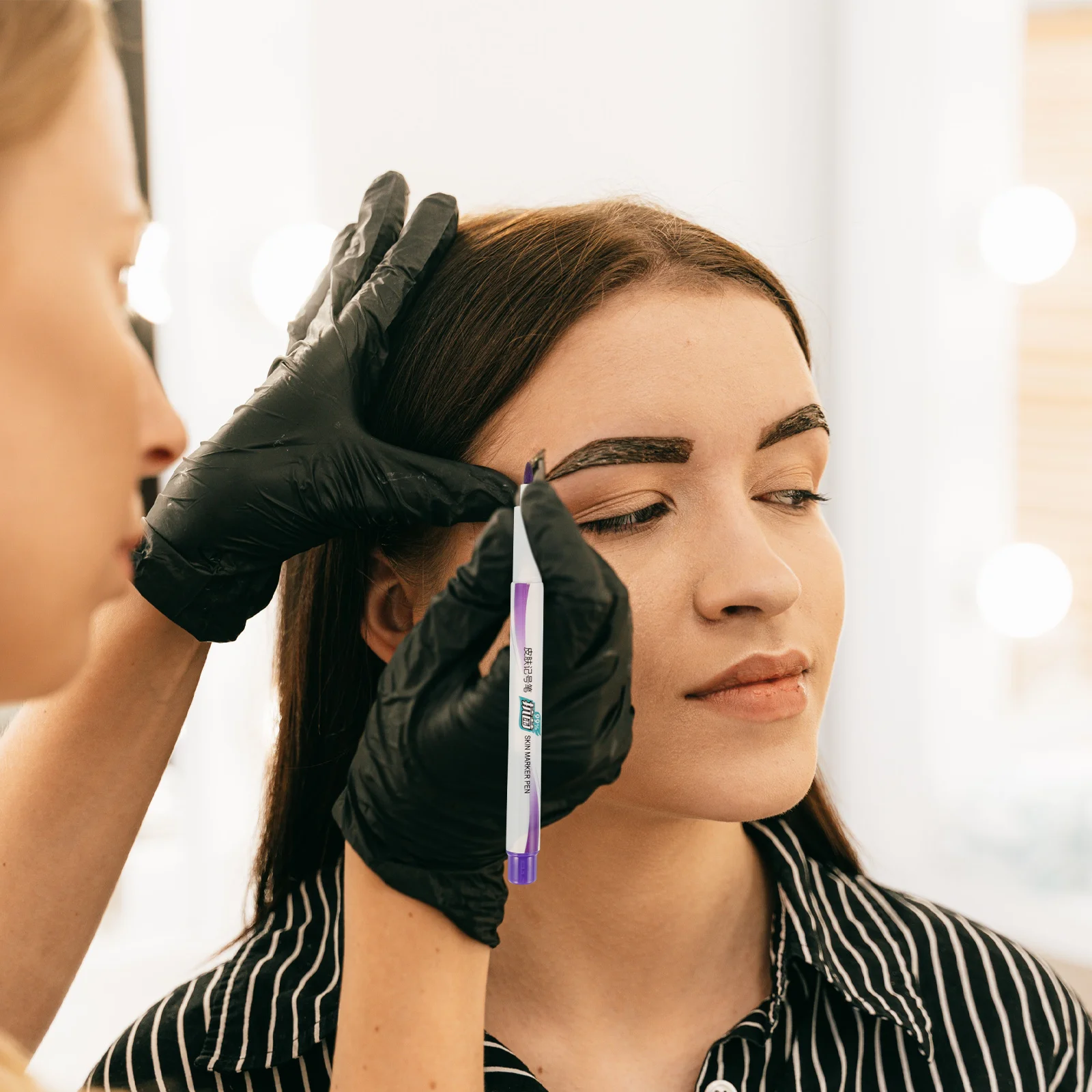 

2Pcs Multifunctional Tattooing Pen Ideal for Skin Marking Ear Hole Positioning Beauty Clinic Medical Procedure Tools