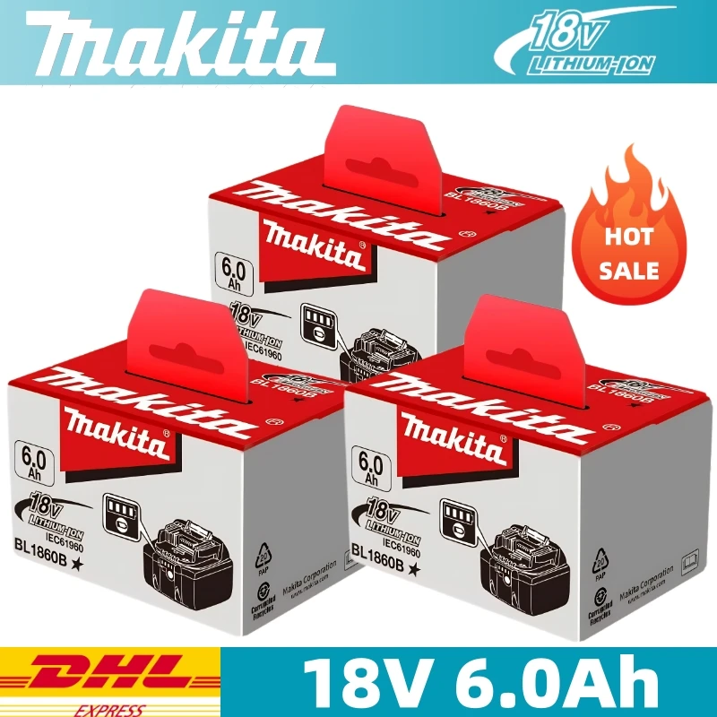 

Makita 18V Battery 6Ah, High Power Batterie Makita 18V for Cordless Tools, Fast Charging，Makita 18 v battery for Cordless Tools✈