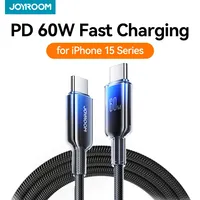 JOYROOM 60W Type C to USB C Cable PD Fast Charging Mobile Phone Cable For iPhone 15 Plus Pro Max Macbook iPad Samsung Xiaomi