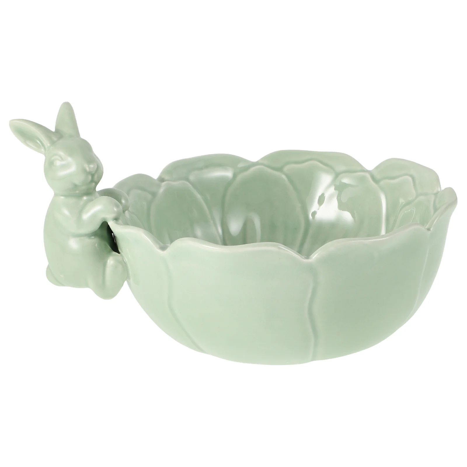

Adorable Rabbit Themed Bowl Holiday Candy Dish Spring Table Ornament Serving Desserts Fruits Salads Easter Celebration Decor