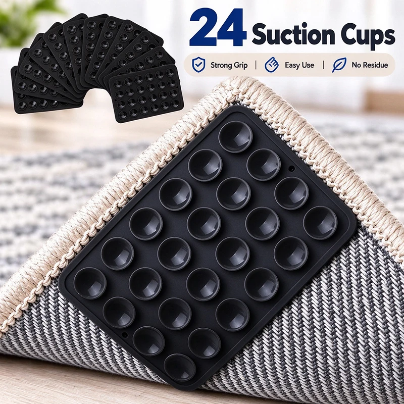 1/4/8PCS Reusable Carpet Anti-Slip Pads, Easy-to-Install Rug Grippers, Prevent Slipping, Curling, and Shifting, Durable Floor