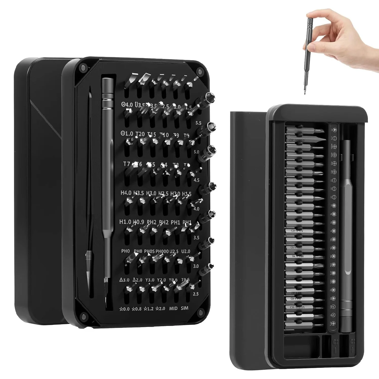 Precision Screwdriver Set Magnetic Precision Screwdriver with 360° Rotating Cover Screwdriver Set Small for Mobile Phones Laptop