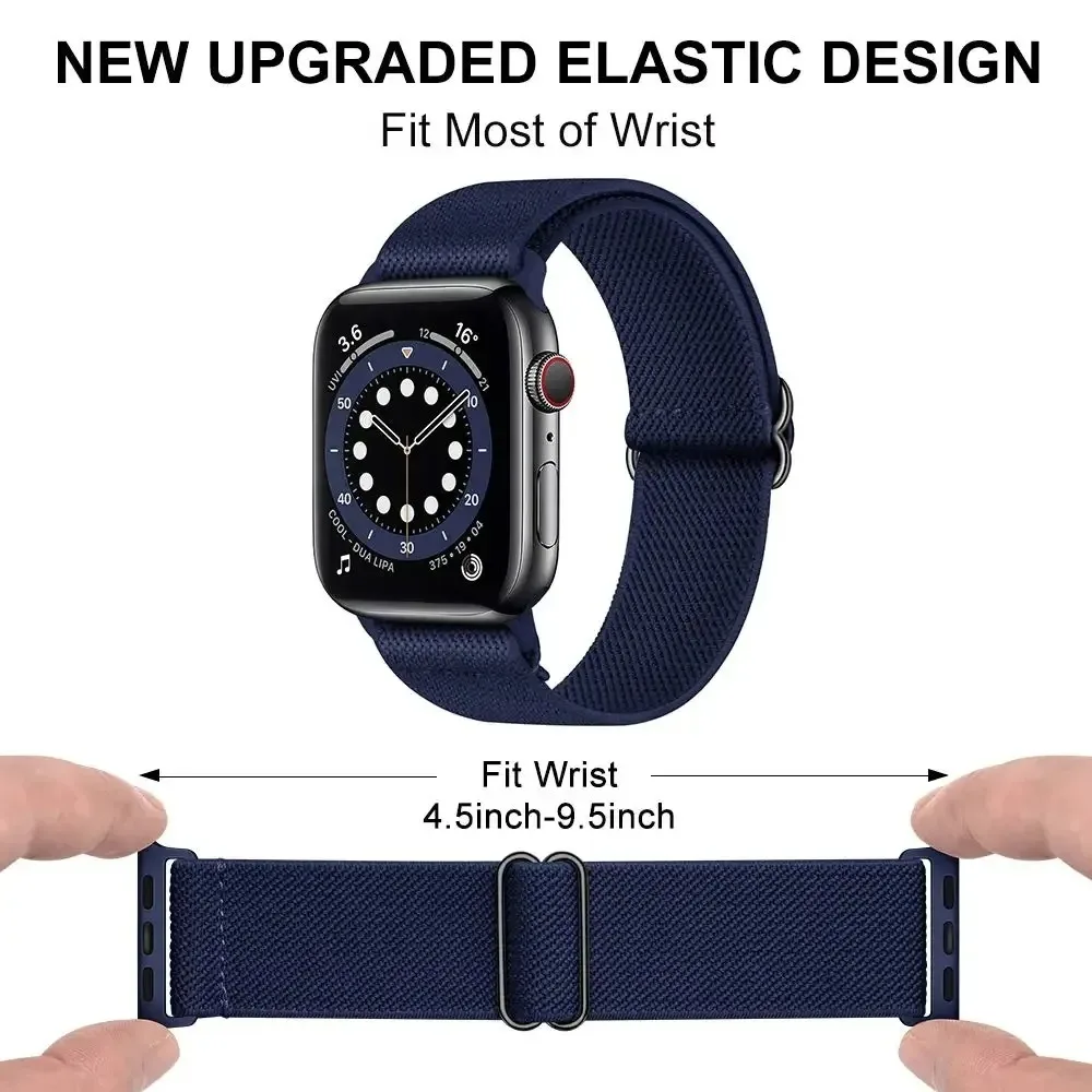 Nylon Loop Strap for Apple Watch Band 46mm 44mm 40mm 42mm 45mm 41mm 49mm 44mm Bracelet iWatch Series Ultra 2 11 10 9 SE 7 6 5
