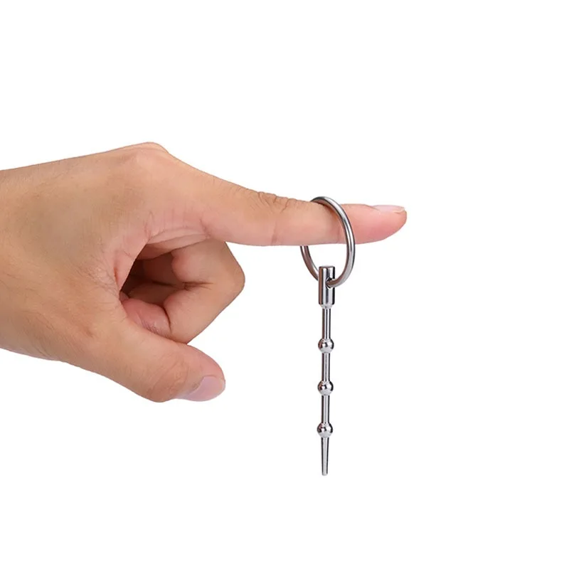 Runyu Double-Headed Horse Eye Stick Urethra Masturbator Adult Men and Women Urethral Stick Dilator SM Sextoys Metal Penis Plug
