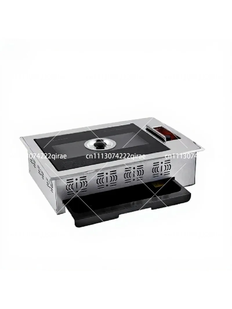 U-Shaped Non-Stick Electric Oven Smokeless BBQ Grill Plate Indoor Korean Barbecue Pan