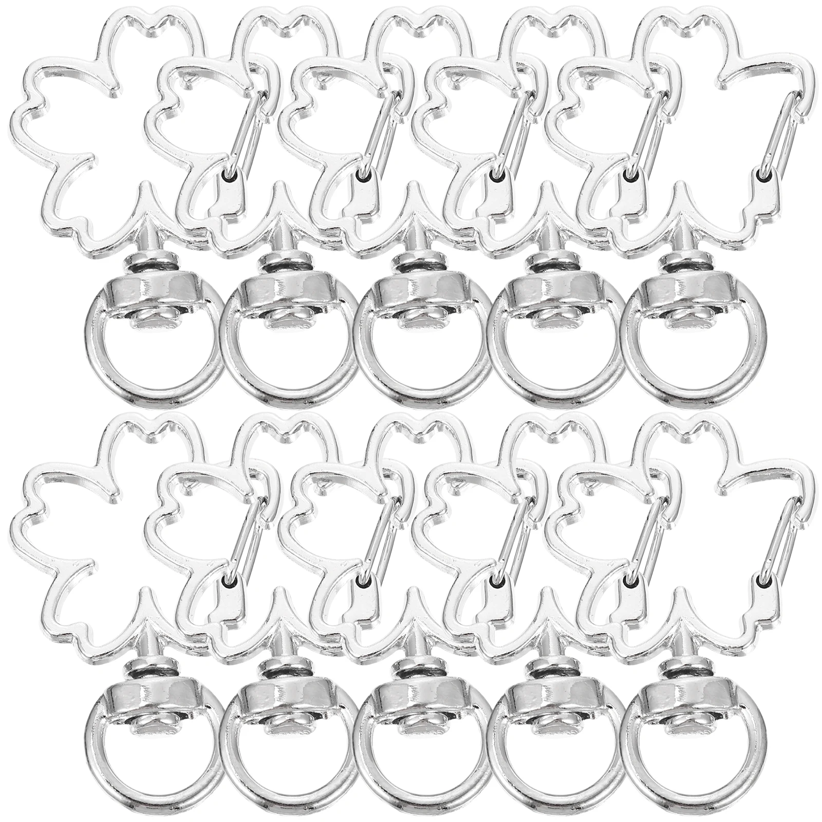 

Flower Snap Clip Keychain Clasp DIY Buckles Spring Hooks Bag Pendant Lanyard Jewelry Making Clasps Sakura Key Rings Bulk