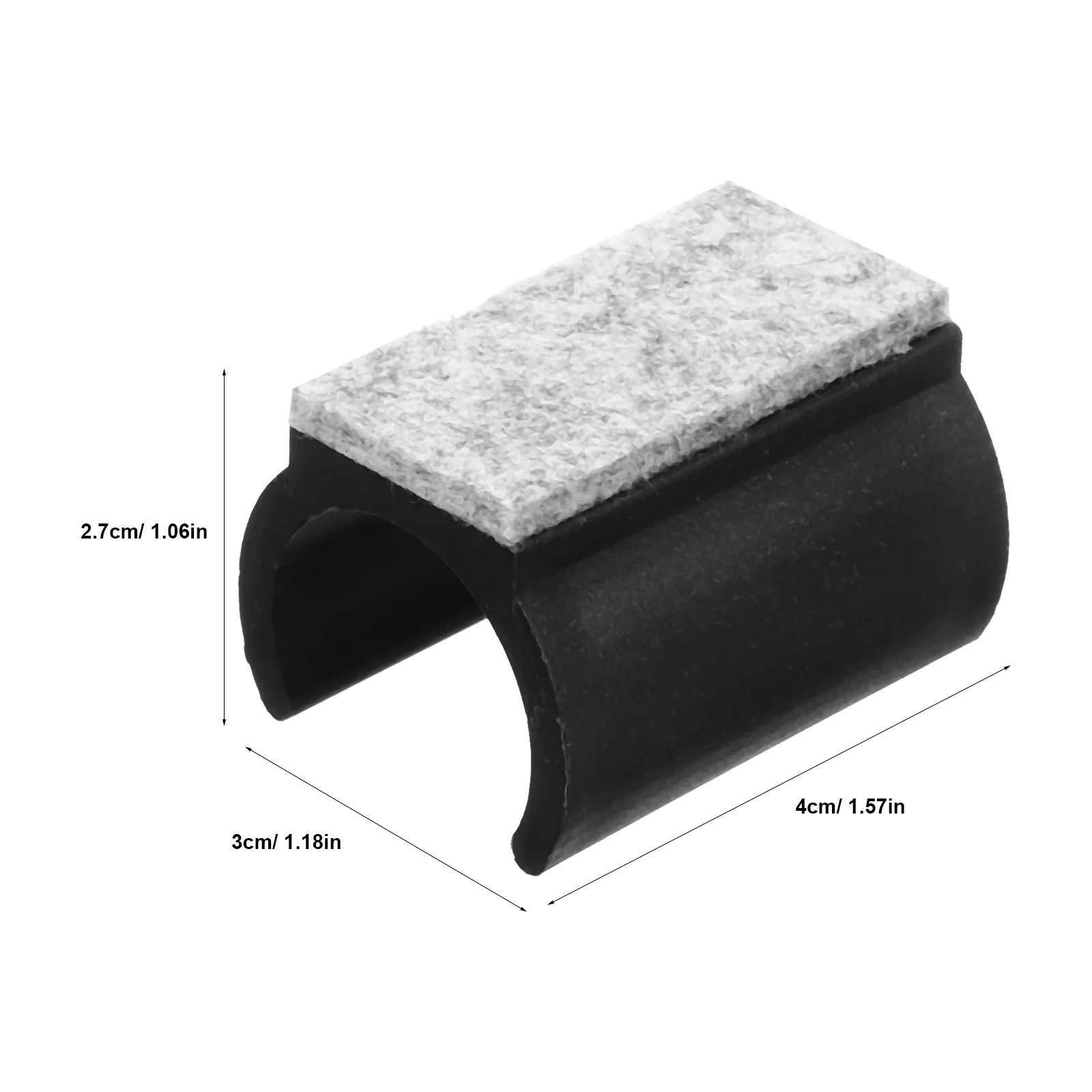 10 piedini per mobili a forma di U per pavimenti in legno, sedie, gambe, plastica, piccola feltro
