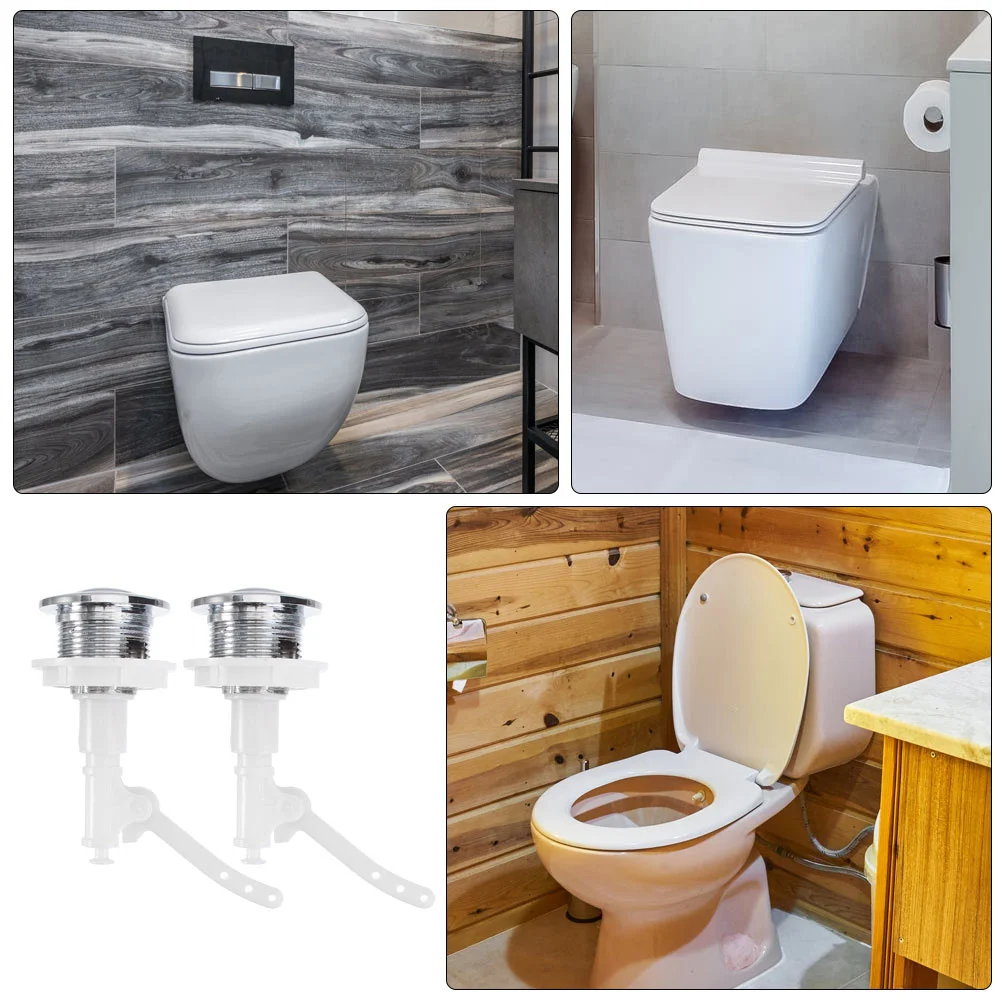 

4 шт. сменная кнопка бака из АБС-пластика с гальваническим покрытием, нержавеющая, легко чистится, подходит для семейного отеля, резервуар для туалетной воды