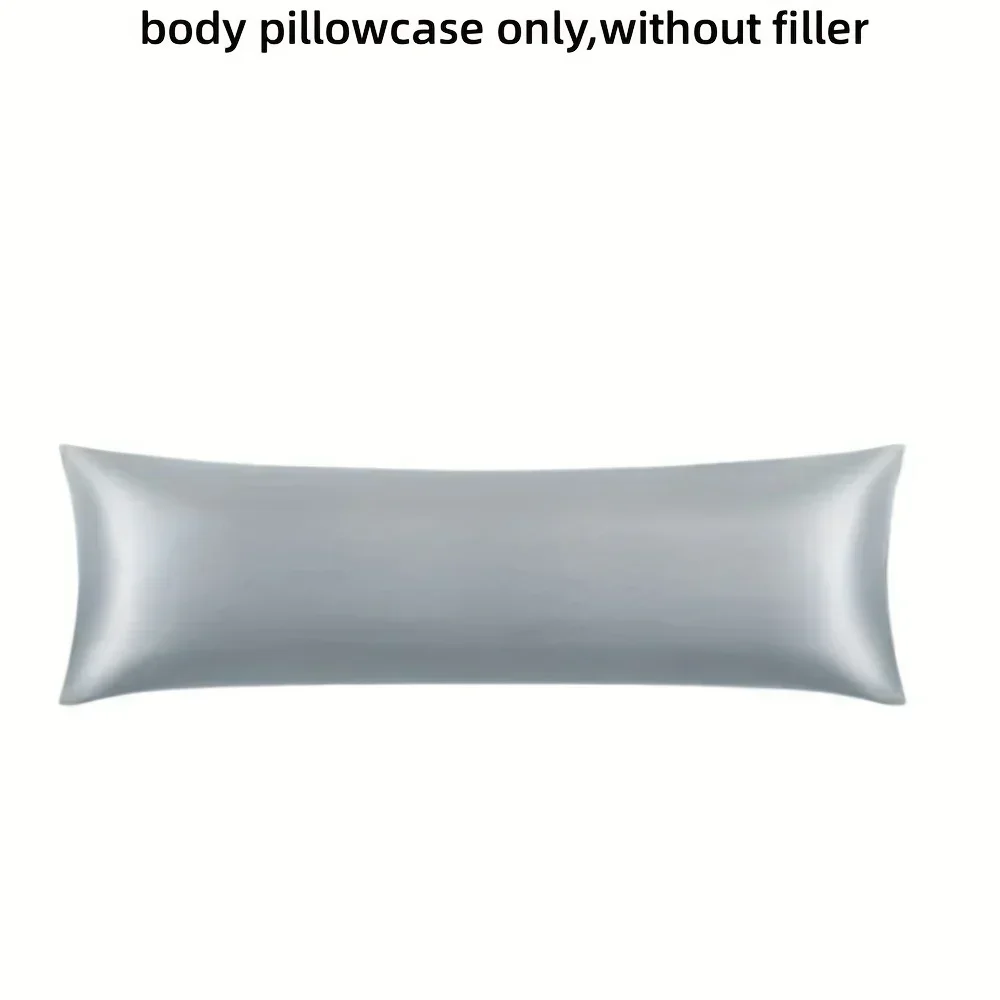 1pc Luxurious Satin Pillowcase for Hair and Skin Care Soft, Silky, Long Body Pillow Cover for Bedroom,Hotel, and Home Decor