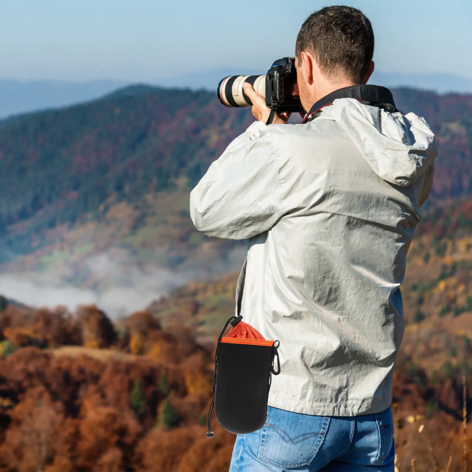 

Чехол для объектива DSLR, портативный защитный мешочек, пылезащитный аксессуар для камеры, подарок для мужчин и женщин - черный чехол для объектива камеры