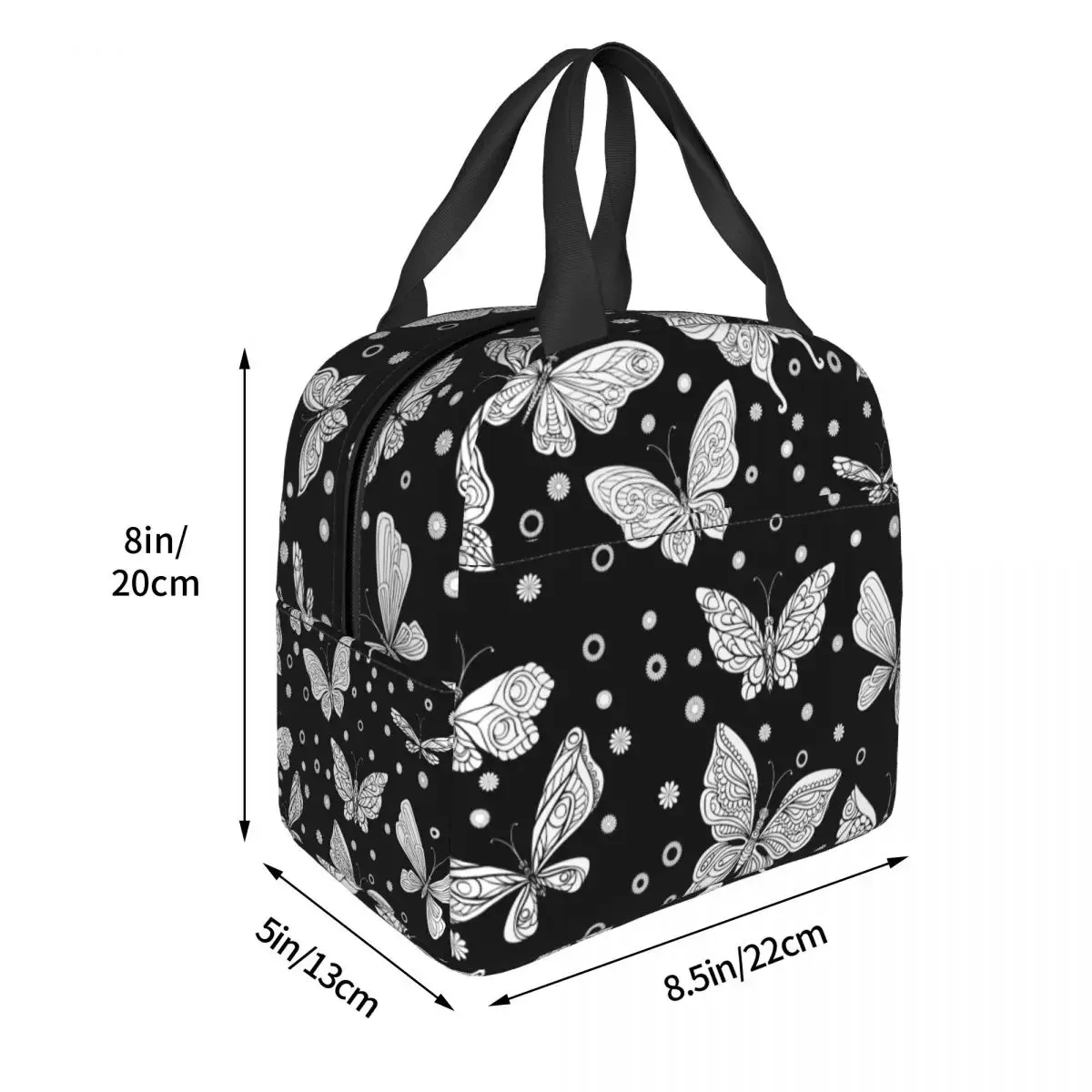 Bolsas de almuerzo para mujeres y niños, bolsa térmica de mariposa, impermeable, para Picnic, trabajo, Oxford