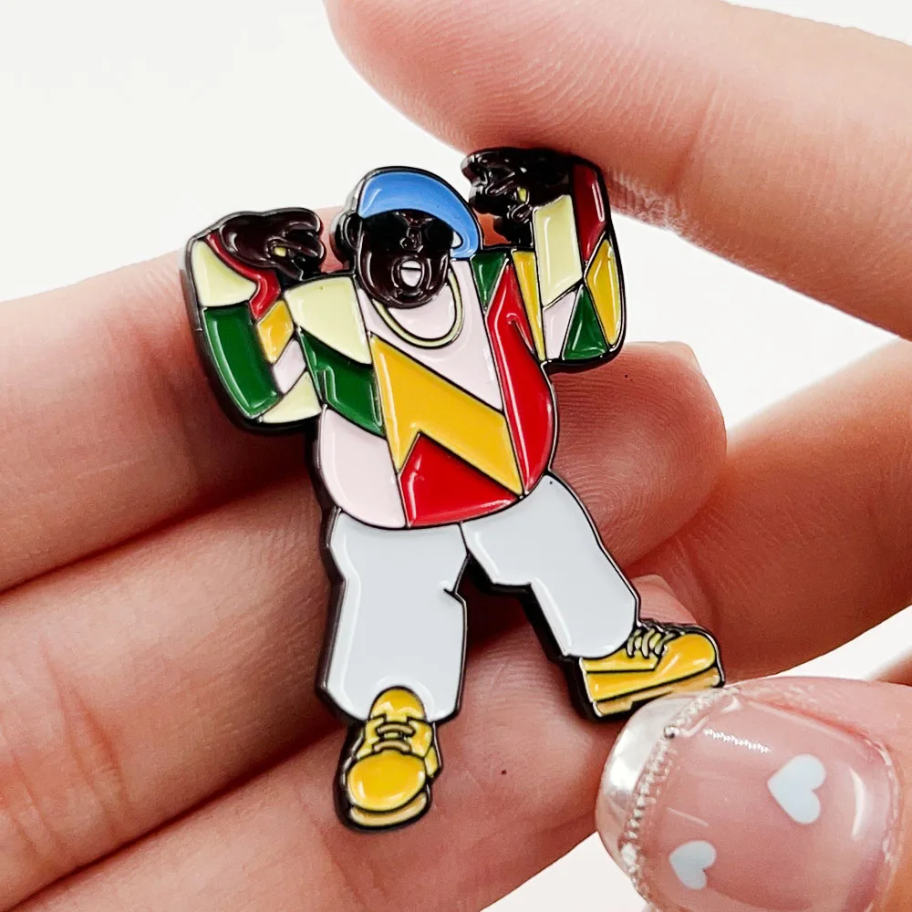 Biggie Smalls-Pin esmaltado insignia de leyenda Hip Hop costa este Rap cantante broche Fans regalo recoger recuerdos