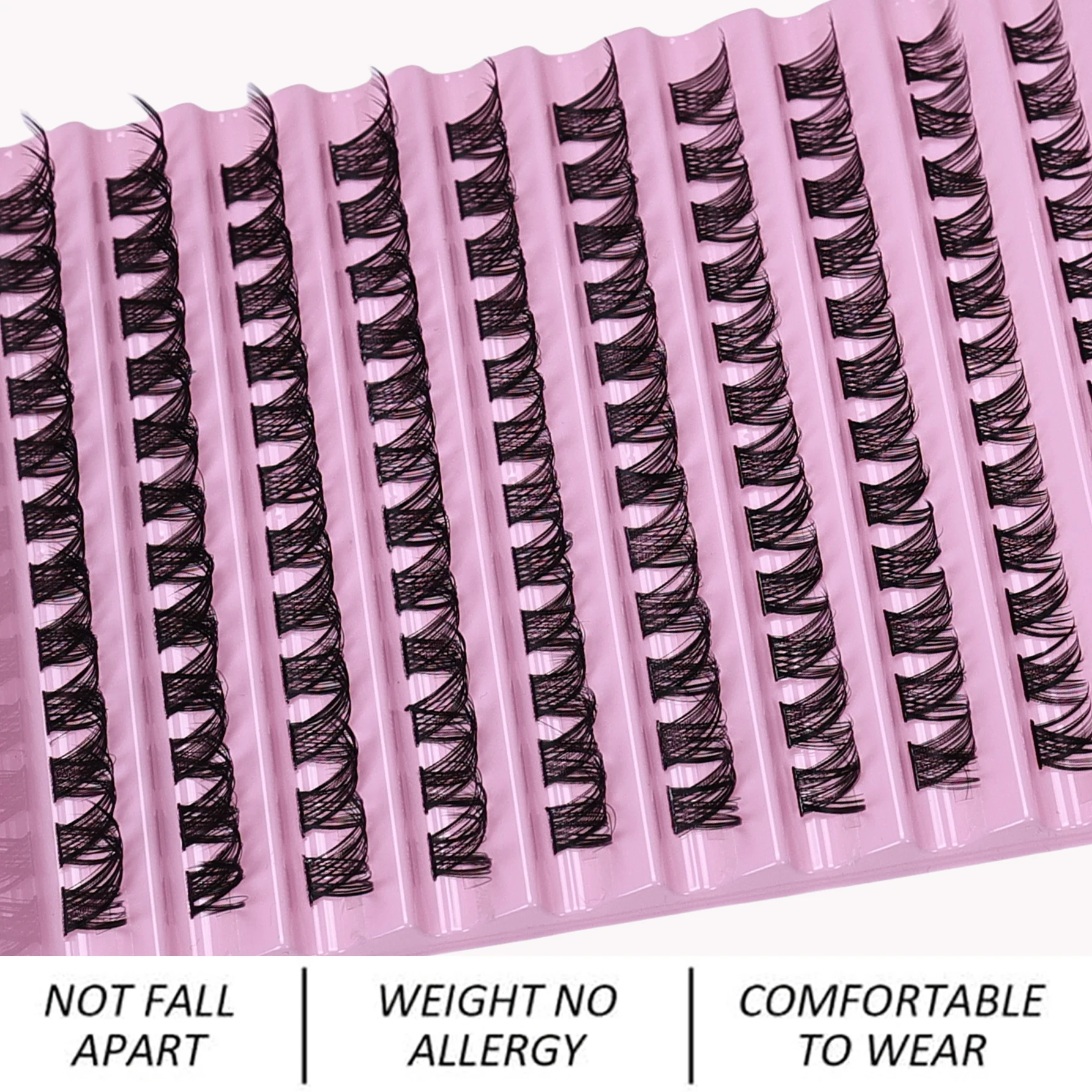 3 paquets/5 paquets de cils en grappe 8-16mm cils individuels aspect naturel D Curl moelleux cils en grappe bricolage Extension de cils