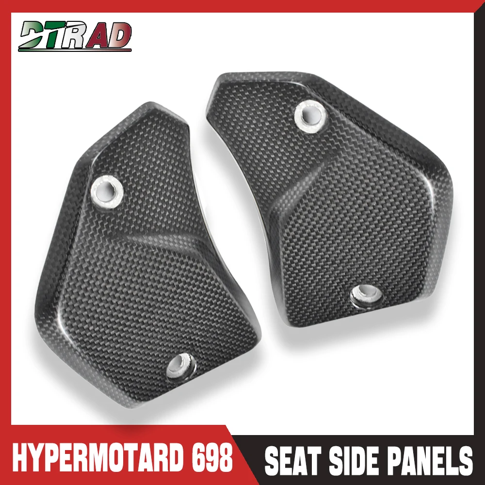 For DUCATI Hypermotard 698 Mono RVE 2024 2025 Motorcycle Carbon Fiber Underseat Side Panel Knee Grip Decoratte Cap Small Fairing