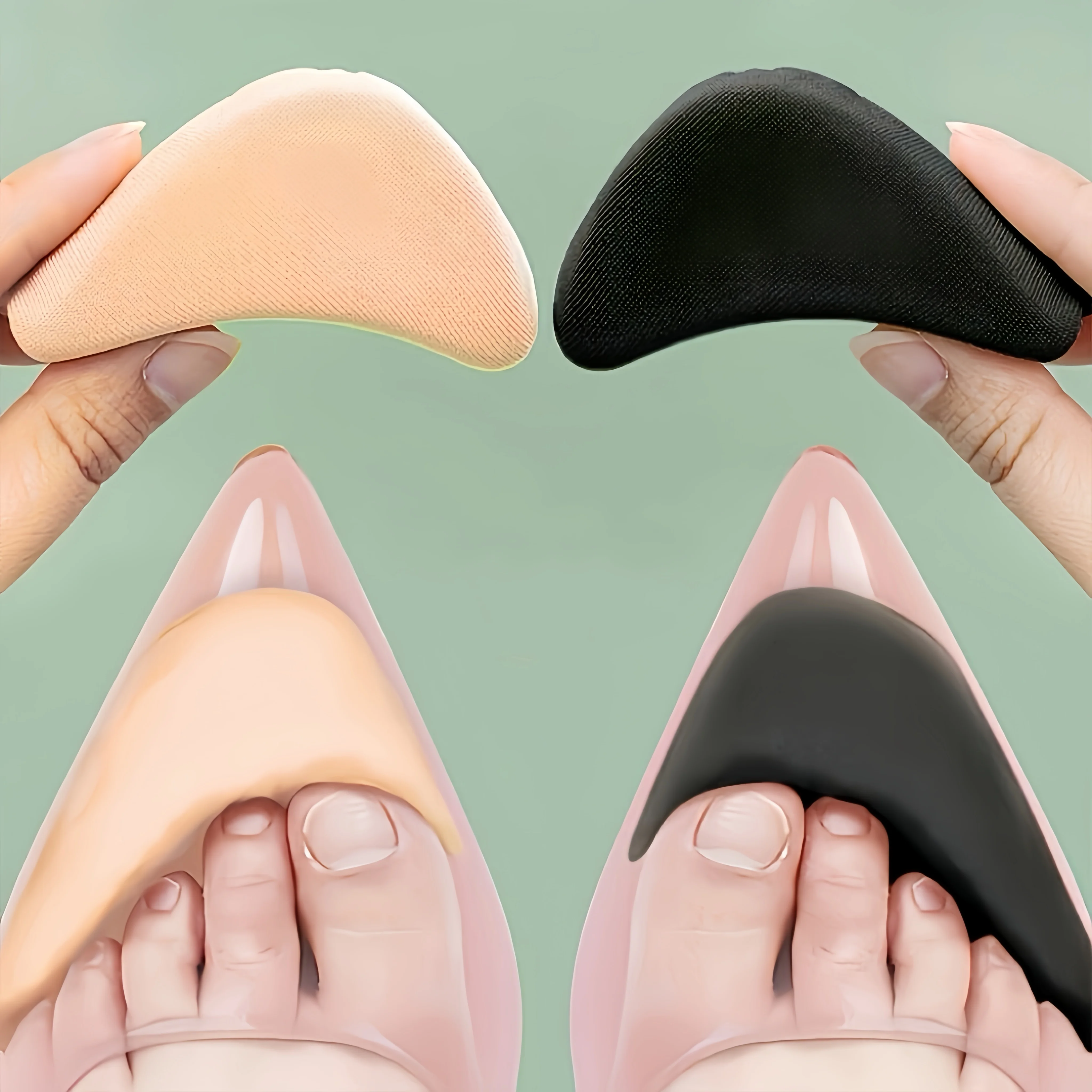 Foam Toe Inserts for Too Big Shoes, Soft Cushion Shoe Size Reducer Insoles, Anti-Pain Toe Fillers for High Heels & Flats