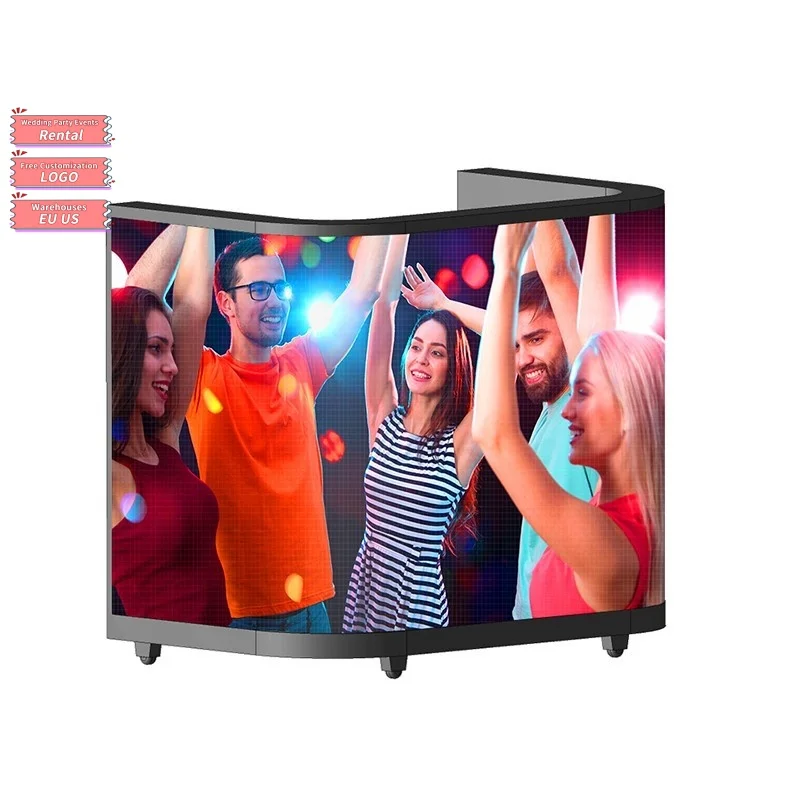 Led Video Wall Display Screen Dj Booth //Dj Station Facade Desk Stand Table Portable Booth