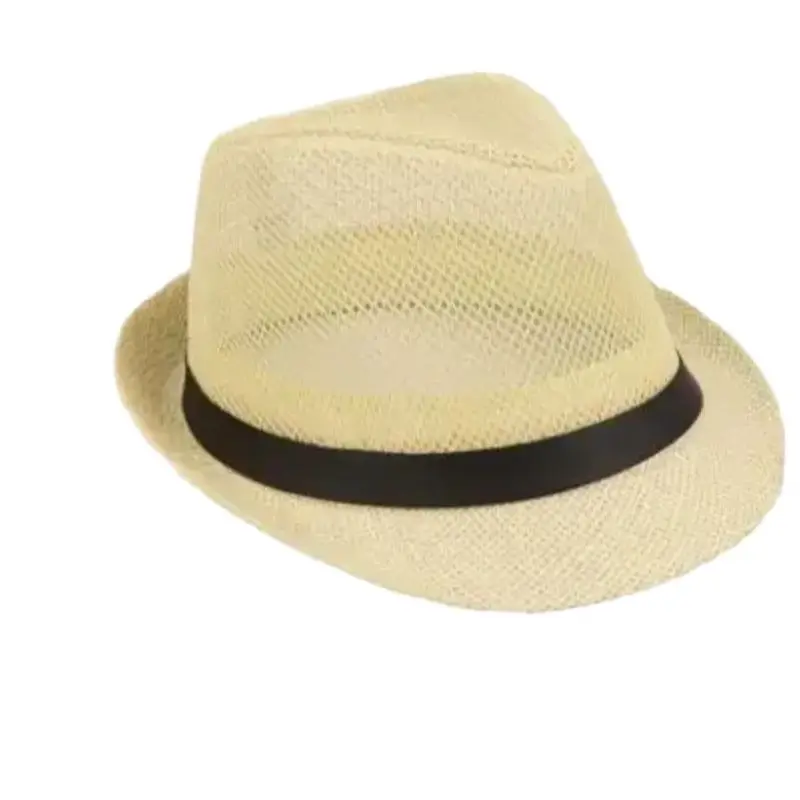 10pcs/lot fashion style man casual breathable jazz hat male solid summer beach jazz sun hat