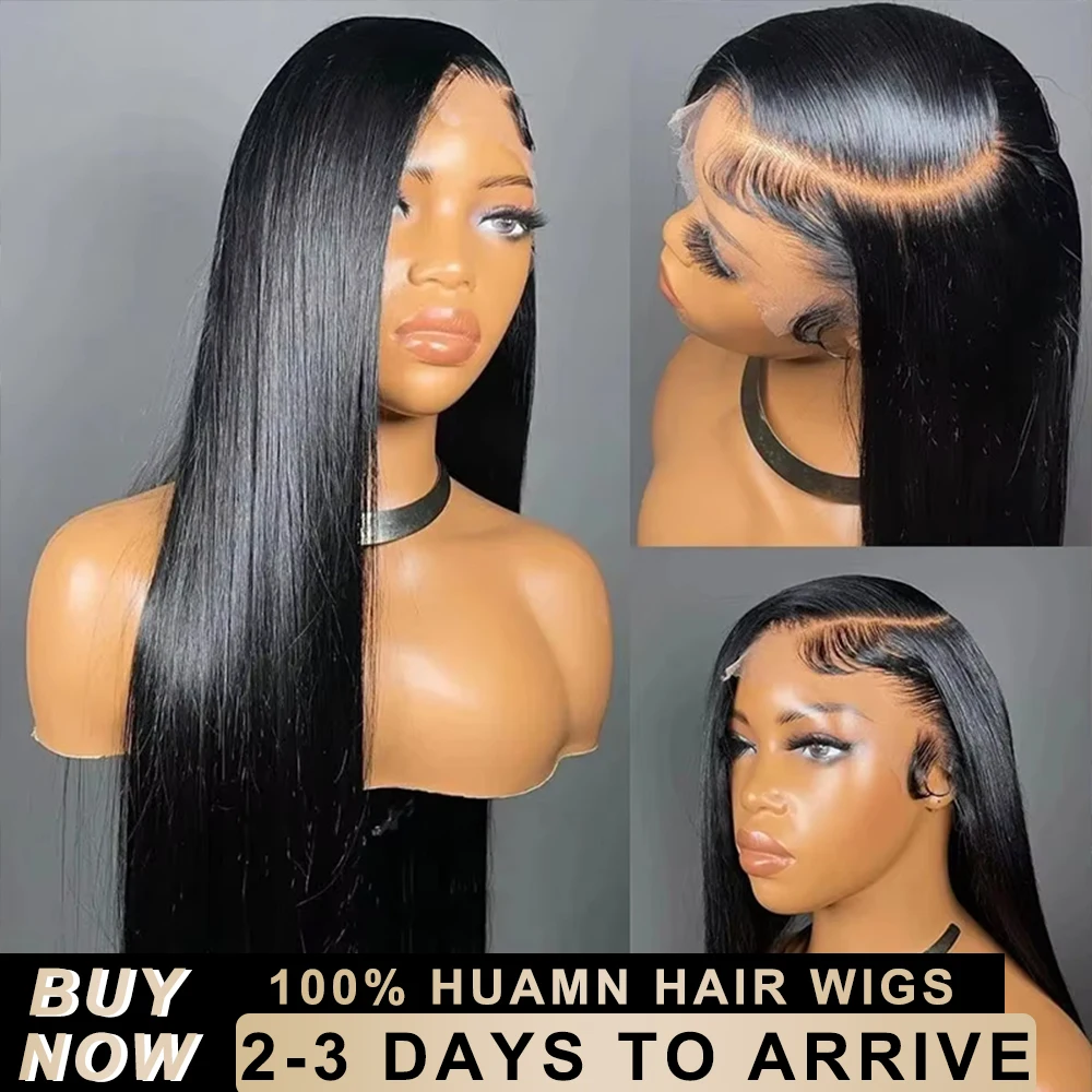 

40 42 Inch 13x5 13x6 HD Transparent Bone Straight Lace Front Wig 220Density Brazilian Lace Frontal Wig Human Hair Wigs For Women