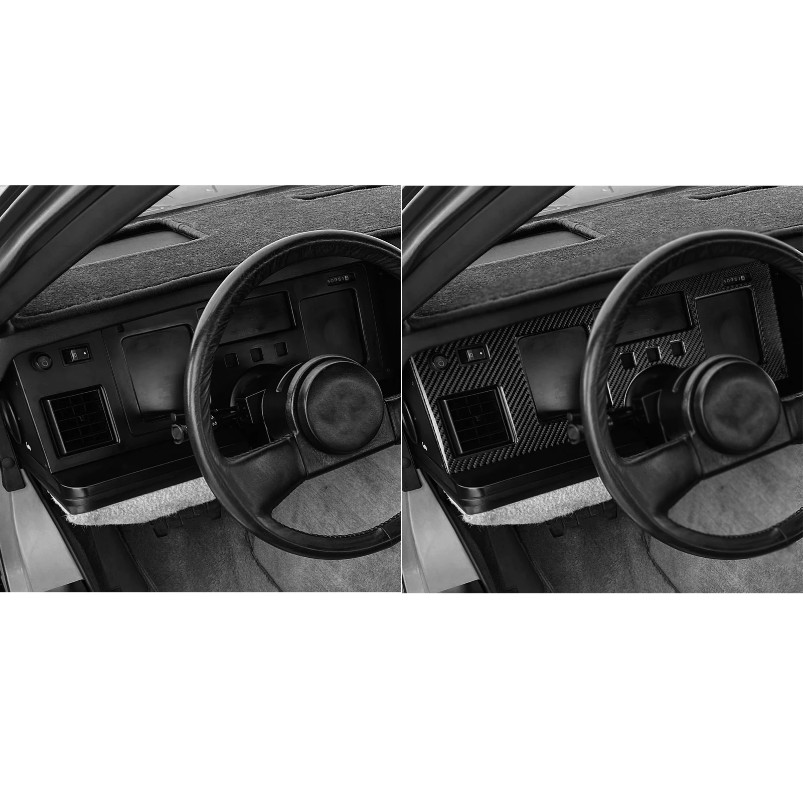 ألياف الكربون الحقيقية اكسسوارات السيارات عداد السرعة لوحة الكسوة غطاء ناعم ملصق ل كورفيت C4 1983 1984 1985 1986 1987 1988 1989