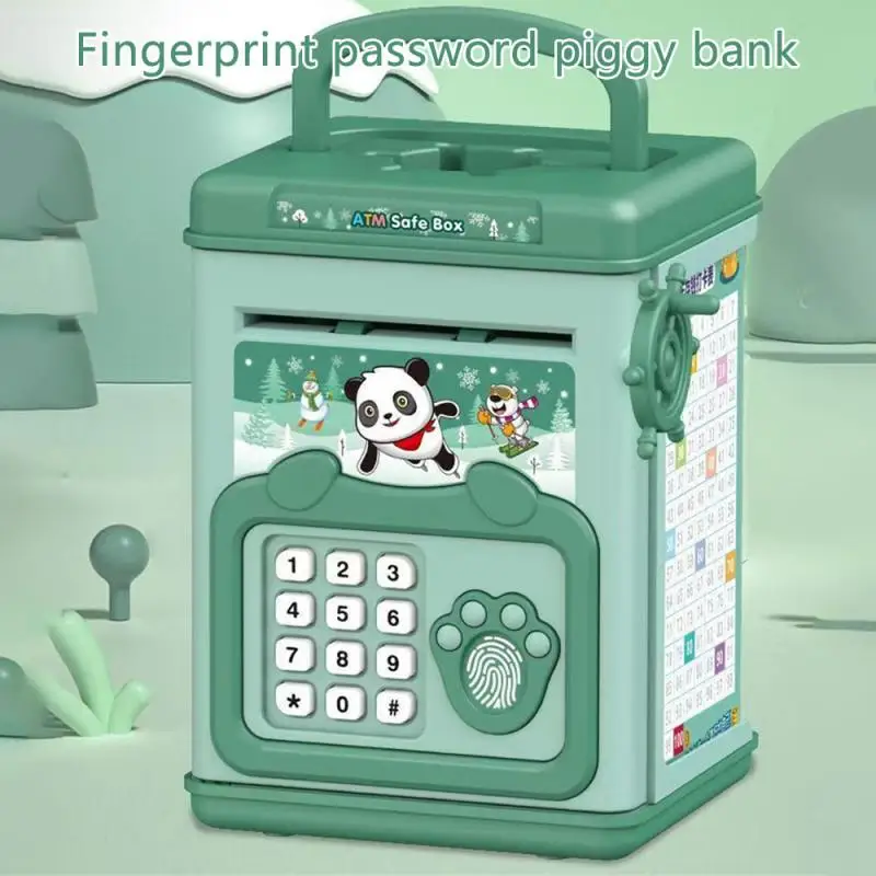 Electric Piggy Bank Safety Unique Design Automatic Best Seller Fingerprint High Demand Large Capacity Piggy Bank Password Box