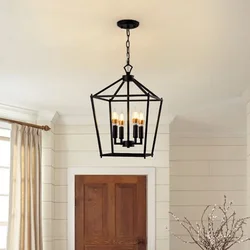 American Retro Corridor E14 Pendant Lights Minimalism Metal Frame Chandelier Lamp Art Decor Indoor Lighting Led Luminarias