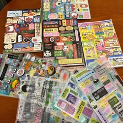 5Pcs Kawaii Vintage Stickers Japanese Style Journal Decal Stickers Aesthetic Scrapbooking Stationery Deco Sticker DIY Planner