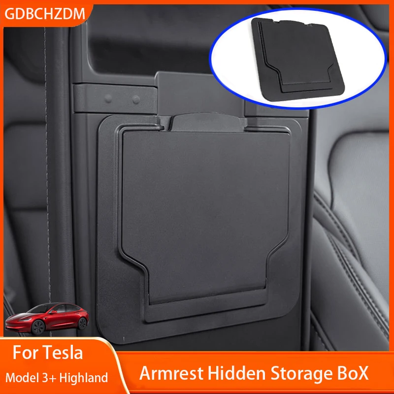 Per Tesla Model 3 Highland 2024 bracciolo scatola portaoggetti nascosta ABS accessori interni per auto gadget organizer Case nuovo Model3