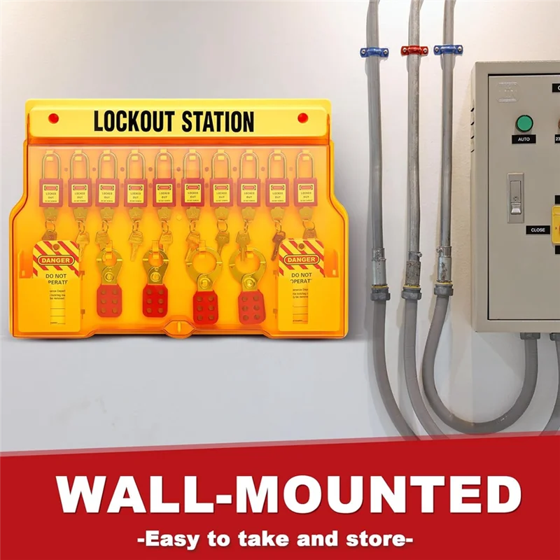 -MEOF Lockout Tagout Kits, Lockout Tagout Station With Loto Devices For Industrial, Electric Power, Machinery Durable