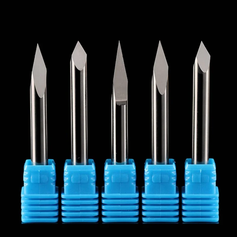 Imagem -06 - V-shape Carbide Gravação Bit Triangularmilling Cutter Madeira Acrílico Pvc Jade Metal Cnc Carving Tool 3.175 mm Bordas mm