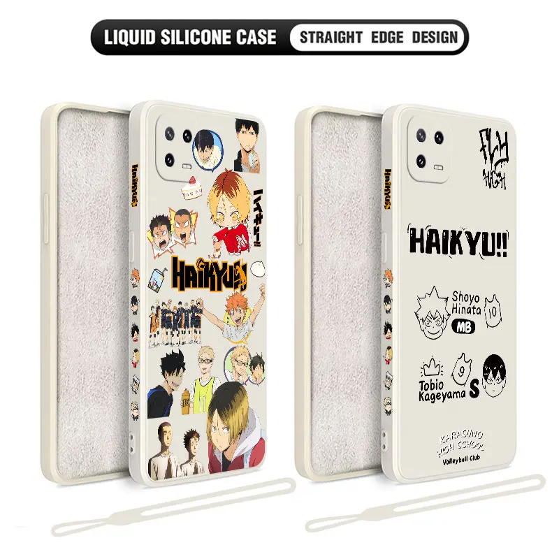 Pallavolo Boy Haikyuu custodia per telefono per Xiaomi Mi 13 12 12T 12S 11 11T Ultra 10 10T 9 9T 9SE 8 Pro Lite 5G Cover in Silicone liquido