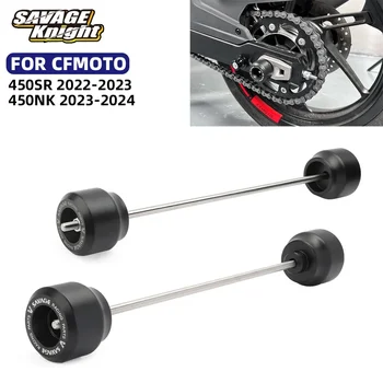 450sr roda garfo slider para cfmoto 450sr 450 sr 450nk 450ss acessórios dianteiro eixo da roda traseira garfo acidente slider proteção da roda