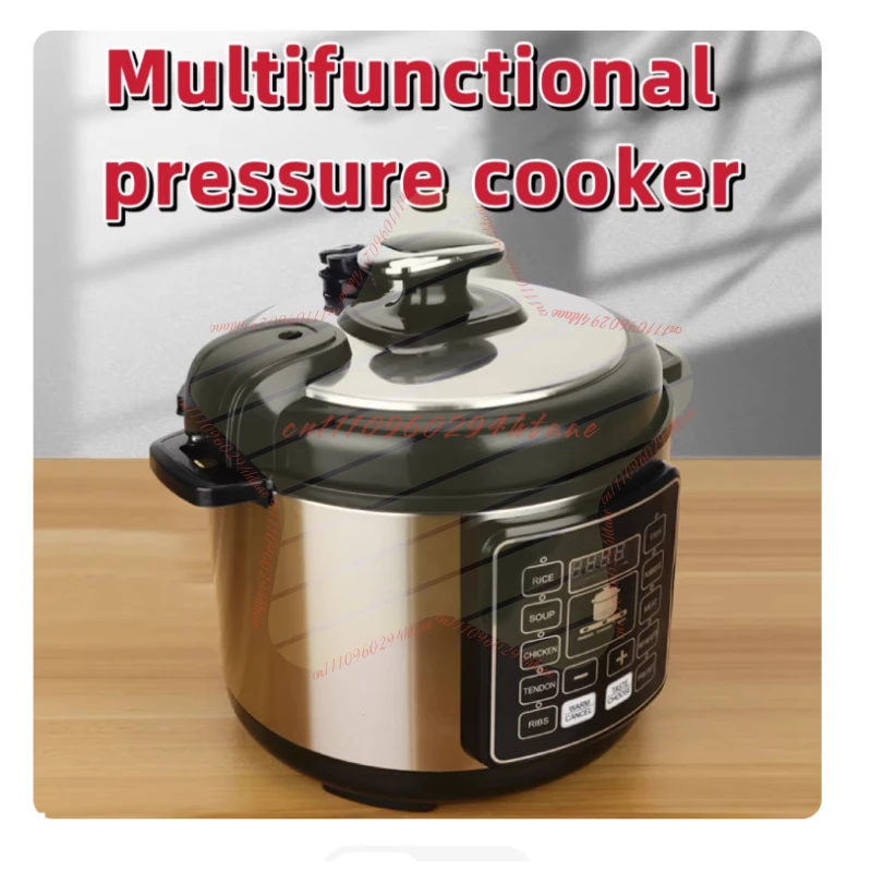 Olla a Presión Eléctrica de 6L de Gran Capacidad, Olla Arrocera Multifuncional para el Hogar, Olla a Presión Inteligente con Reserva Programable