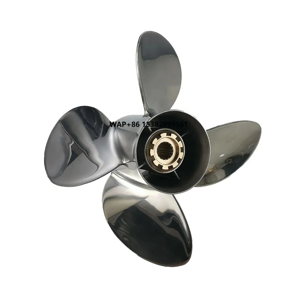 

4-Blade 13"x14" Stainless Steel Marine Propeller for 60-130 Outboard Engines New Condition Compatible with for HONDA