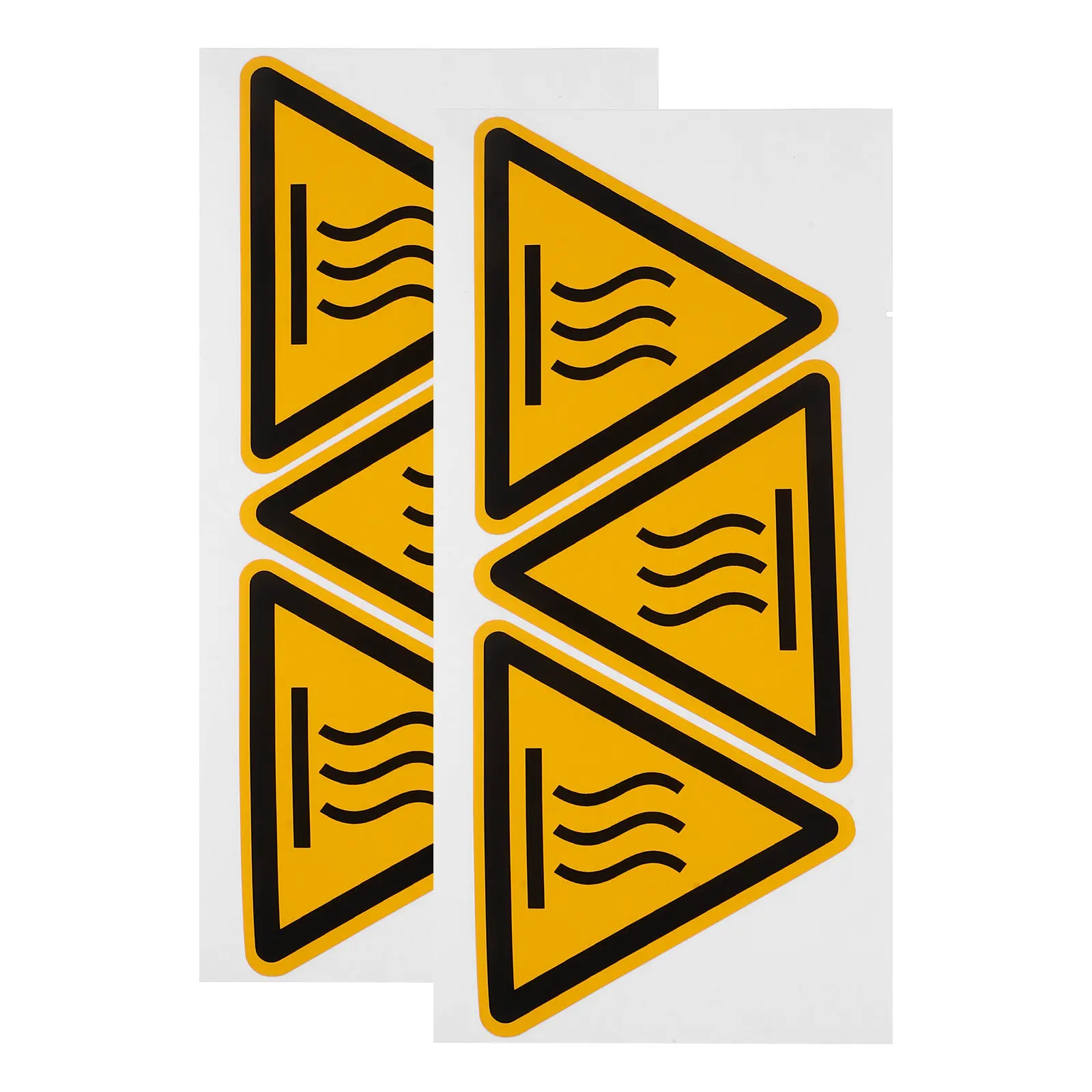 Hot Surface Warning Stickers 2 Pack High Temperature Do Not Touch Safety Labels for Factory Construction Site
