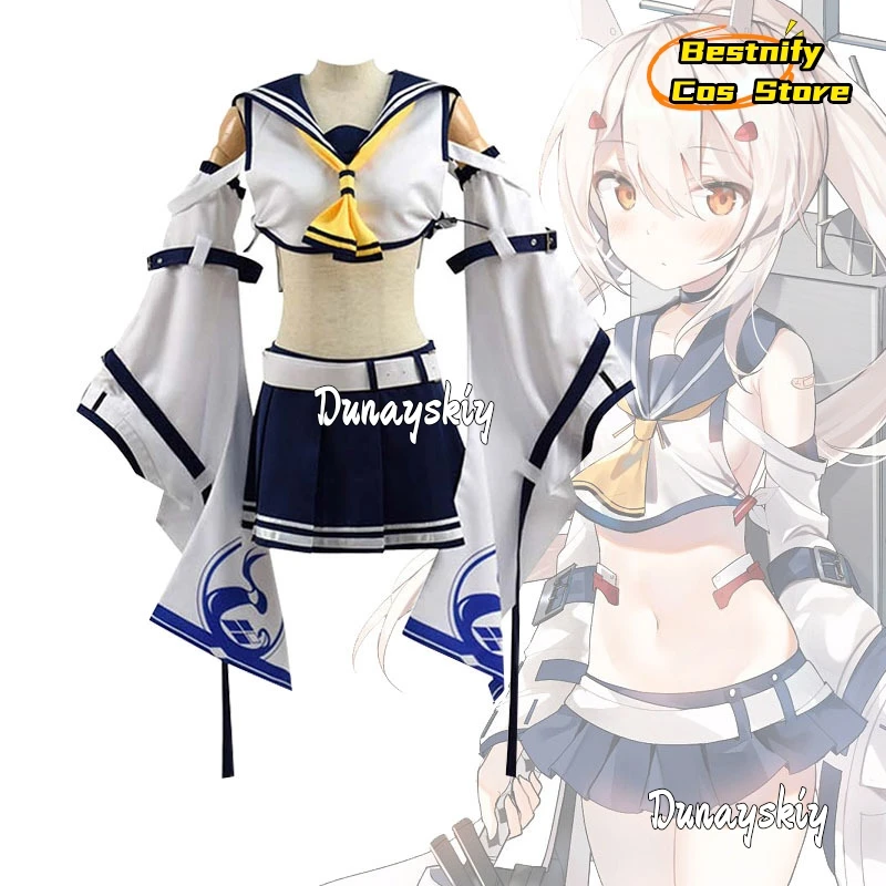 CosplayAzur Lane Game Cosplay Costume IJN Ayanami Sexy Sailor Uniforms Women's Dresses Anime Outfits Wig Prop Role-playing Suits