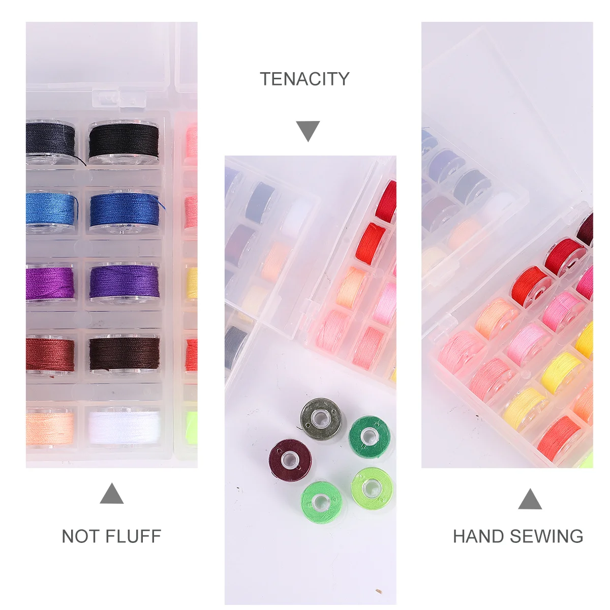 

1Set Colorful Sewing Machine Bobbins Spools 56 Colors Assorted Plastic Bobbin Spool Storage Box Household Machine Bobbin Winder