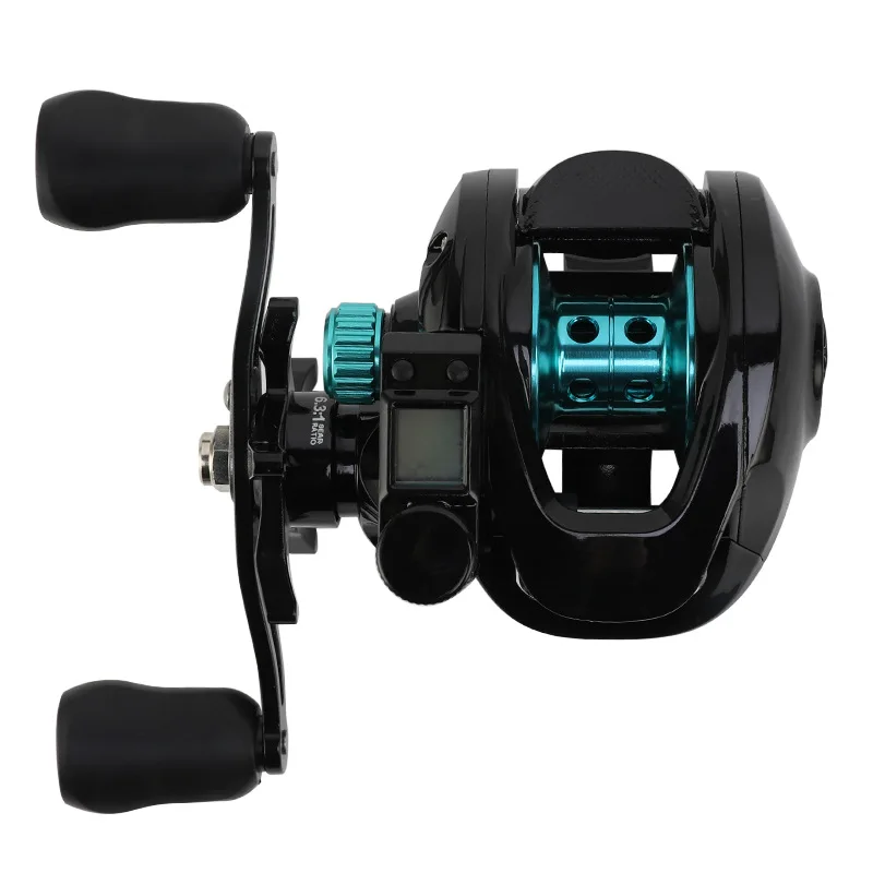 WOEN Digital display Luya baitcast reel AF200 All metal wire cup Reservoir fishing Fishing wheel 8KG braking force