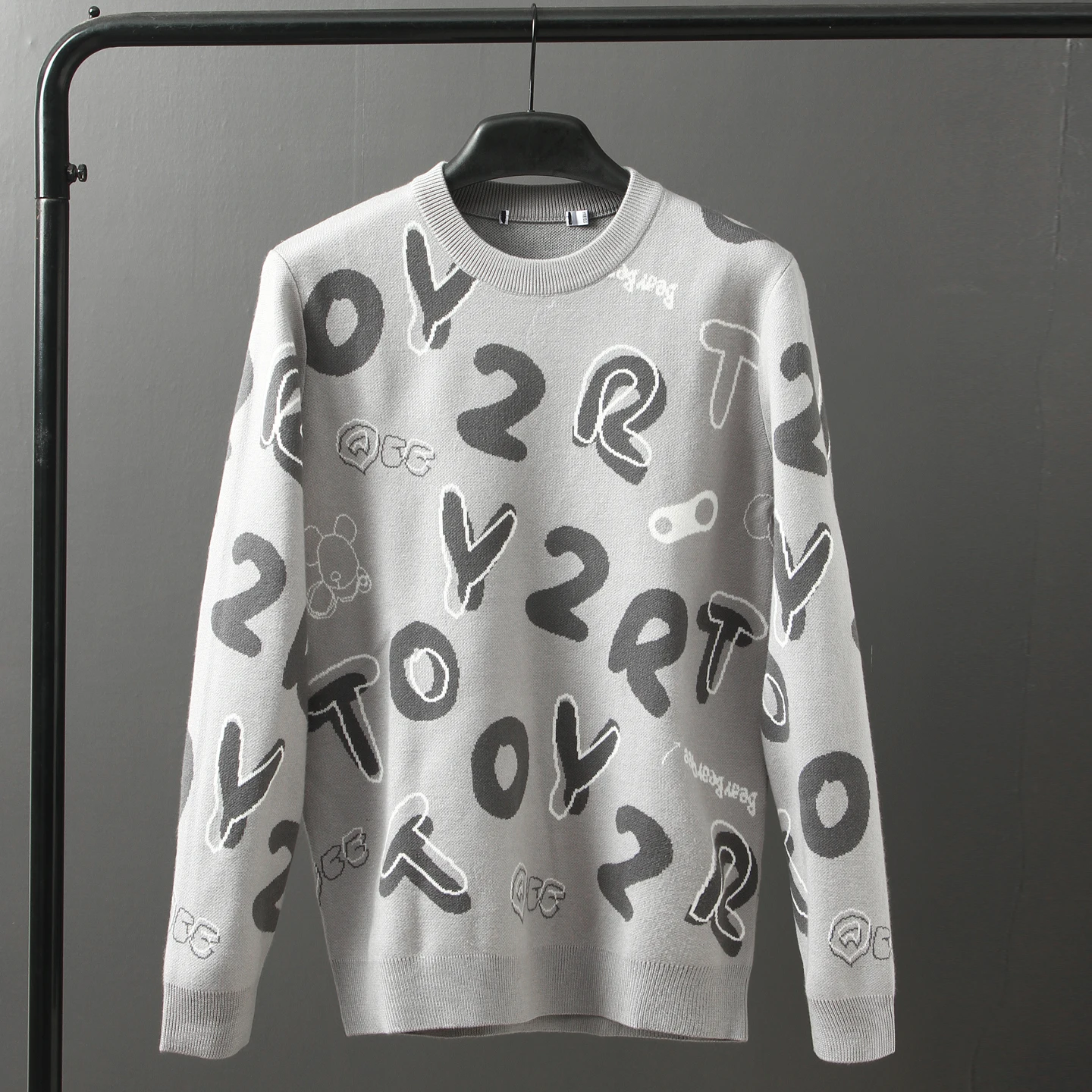 

Мужской вязаный свитер с принтом, осенне-зимний, повседневный, с круглым вырезом, длинными рукавами, удобный, мягкий, модный, для отдыха.