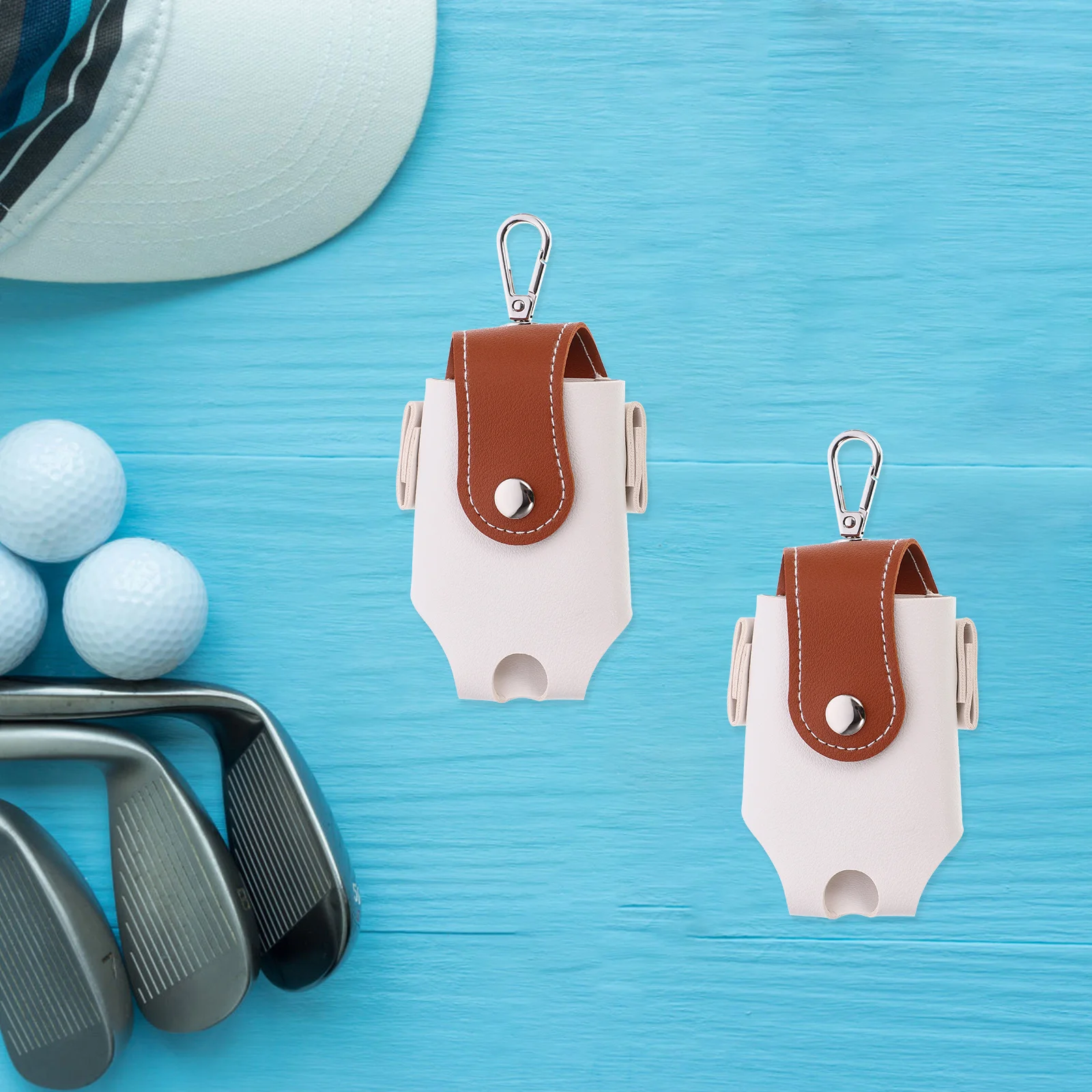 2 قطعة كرة جولف حقيبة التخزين مقاومة للاهتراء معلقة الحقيبة المحمولة في الهواء الطلق لوازم الغولف كرة جولف حقيبة جولف المحملة الحقيبة #6