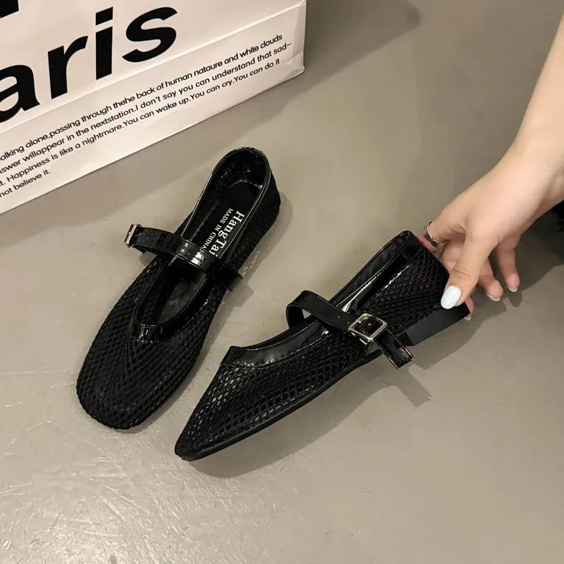 Women ShoesWomen Mesh Ballet Flats Fishnet Ballerina Flats Comfortable Round Toe Ballet Shoes Breathable Casual Walking Shoes Fo