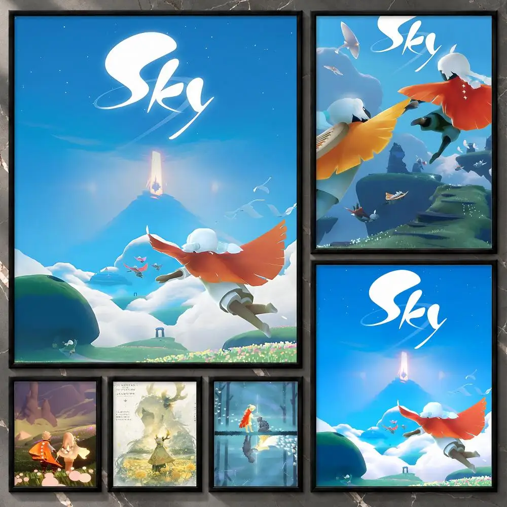 Fanart Poster Interactive Collectible Sky: Children of the Light Poster Aesthetic Unframed Wall Prints for Bedroom & Living Room