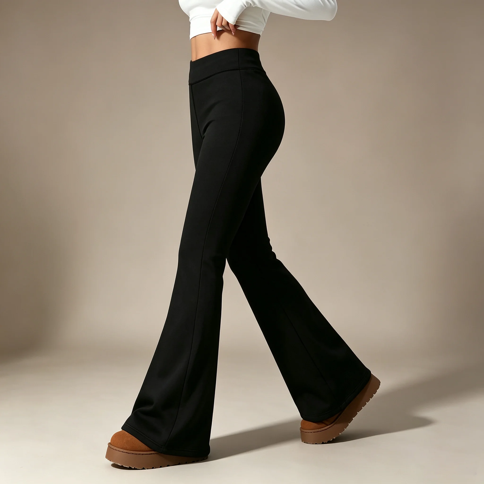 Women's Flare Pants High Waist Hip Lifting Tummy Controls yoga Slim Warm Leggings, Fitness Sport Pants for Running Outdoor Sport