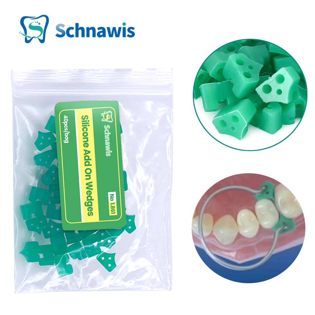 40pcs/Bag Dental Silicone Add On Wedges Can Heat Treatment Up To 150 °C Dentist Tool